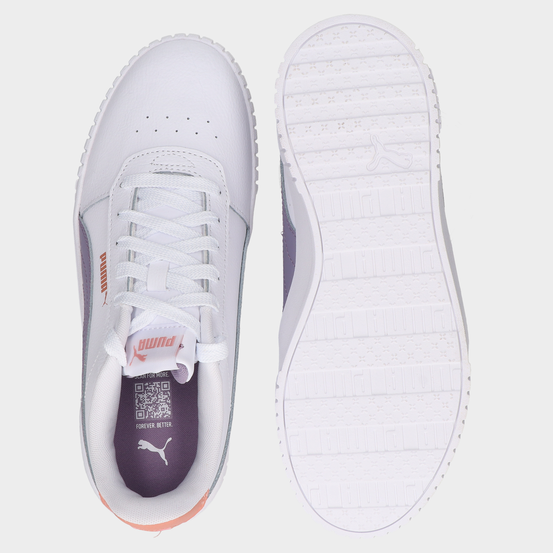 Tenis Puma Carina 2.0 Juvenil 102-Pum-38618520 Bco/Lil