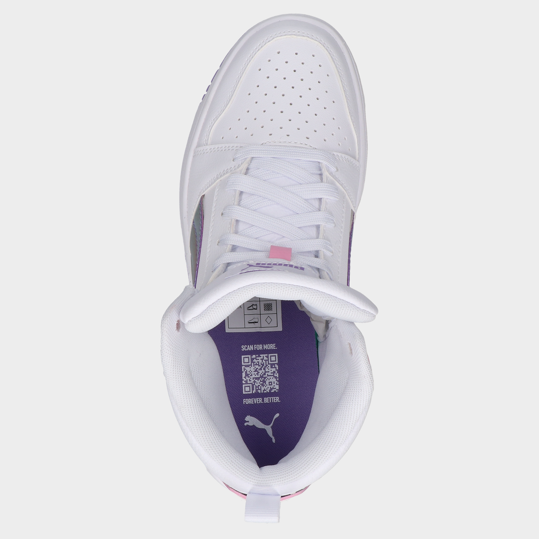 Tenis Puma Rebound V6 Mid Bouncy Sky Jr Juvenil 102-Pum-39872501 Bco/Mul