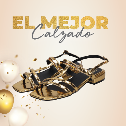 Sandalia Tacon Dama 09-Rl 42083 Oro