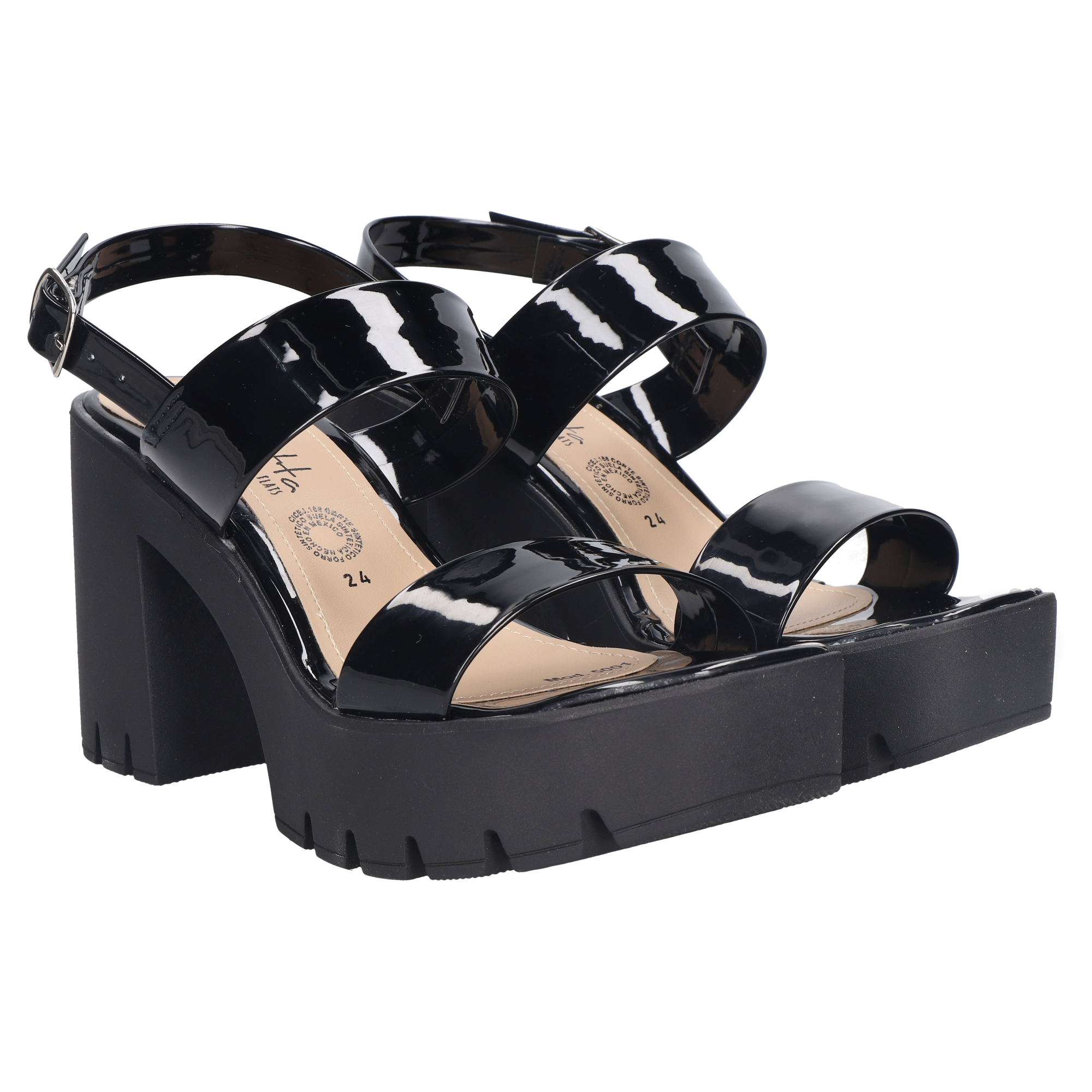 Sandalia Tacon Dama 05-5001-M Ch/Negro