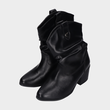 Botín slouchy negro
