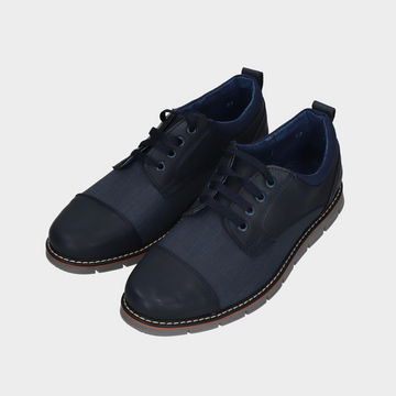 Zapato casual de agujeta navi