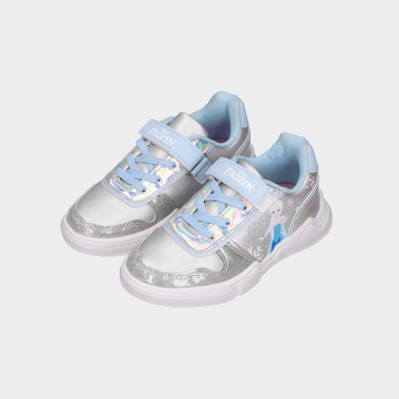 Tenis casuales con acabado tornasol para niña