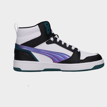 Tenis Puma Rebound V6 Mid Bouncy Sky Jr Juvenil 102-Pum-39872502 Bco/Ngo