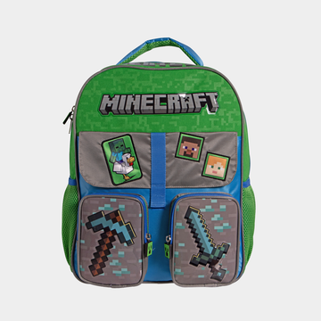 Mochila escolar Minecraft espada y pico diamante