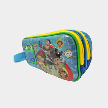 Lapicera Toy Story 5 doble compartimento 3D con asa de transporte