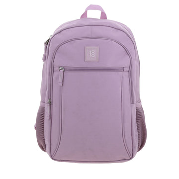 Mochila escolar amplia violeta