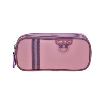Lapicera escolar pink con doble compartimento en rosa