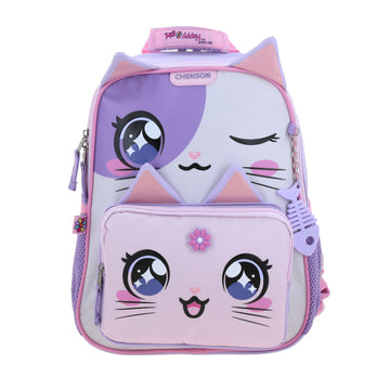 Mochila escolar para kínder gatito