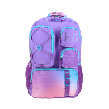 Mochila grande escolar lila  primaria - secundaria