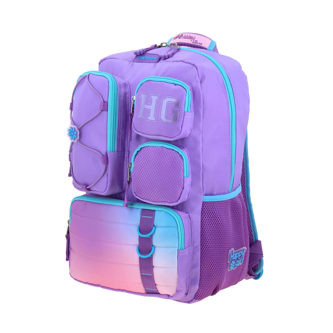Mochila grande escolar lila  primaria - secundaria
