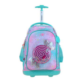 Mochila con ruedas para primaria con diseño de dulce