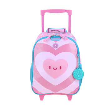 Mochila con ruedas para kínder cute heart