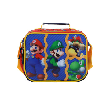 Lonchera escolar para primaria Mario Luigi Bowser Yoshi