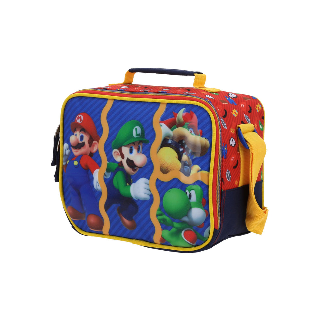 Lonchera escolar para primaria Mario Luigi Bowser Yoshi