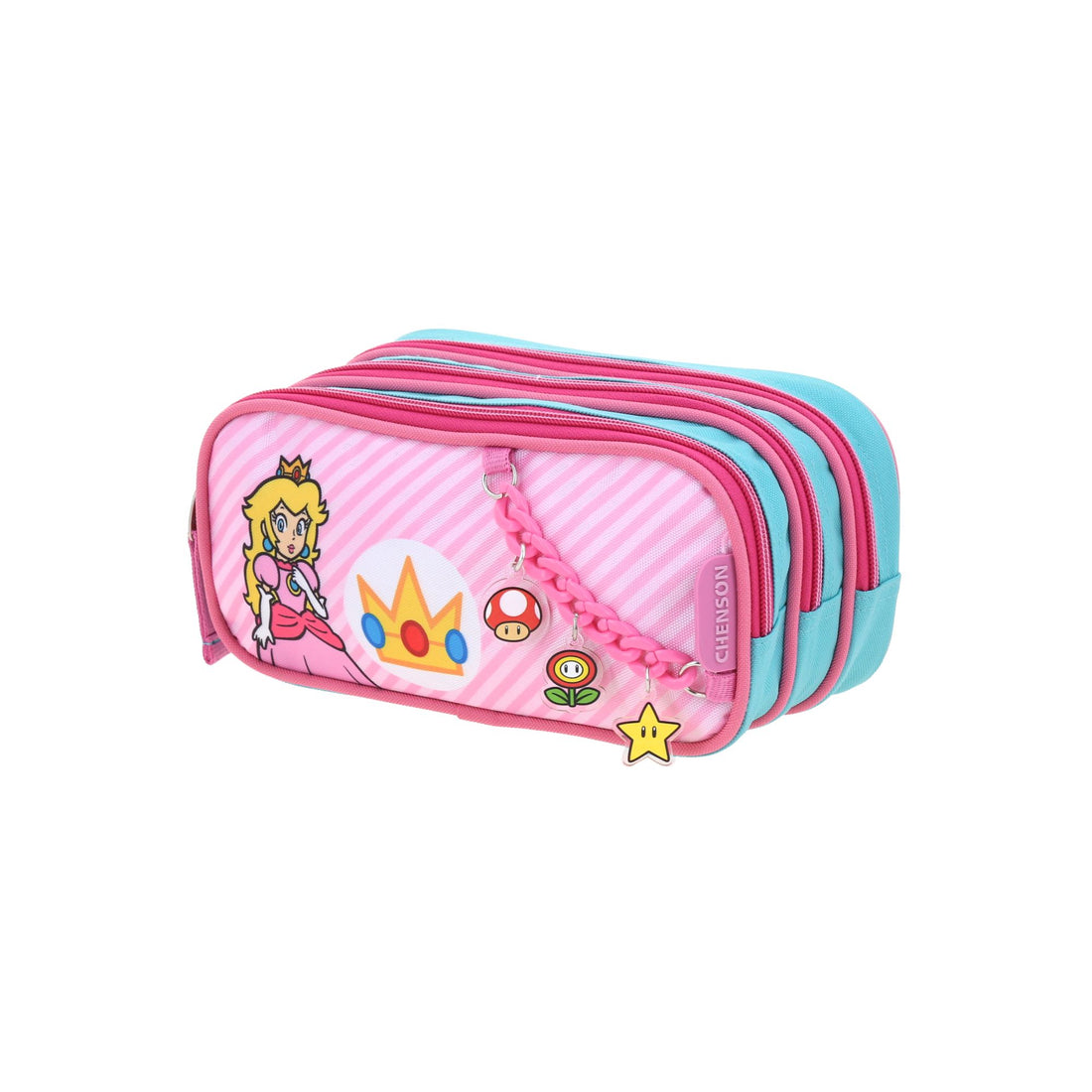 Lapicera triple compartimento escolar para primaria Peach