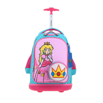 Mochila con ruedas para primaria de princesa Peach