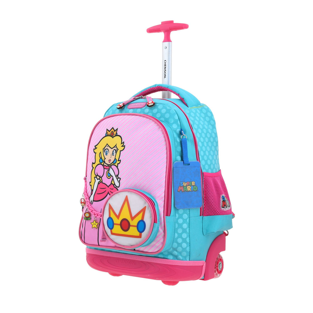 Mochila con ruedas para primaria de princesa Peach