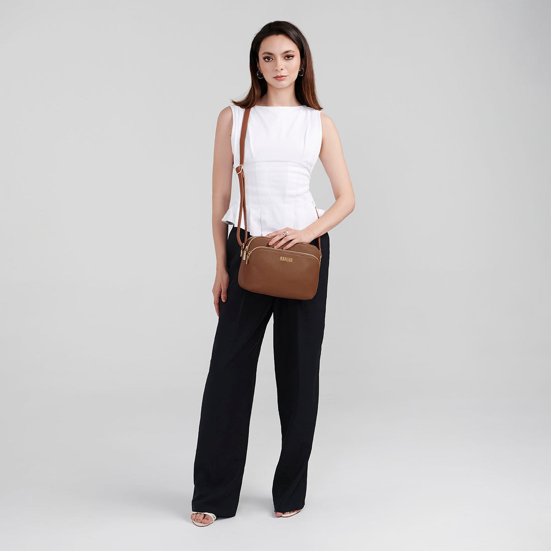 Bolsa Cross Body Dama 109-Ch-Md25114-B Cafe