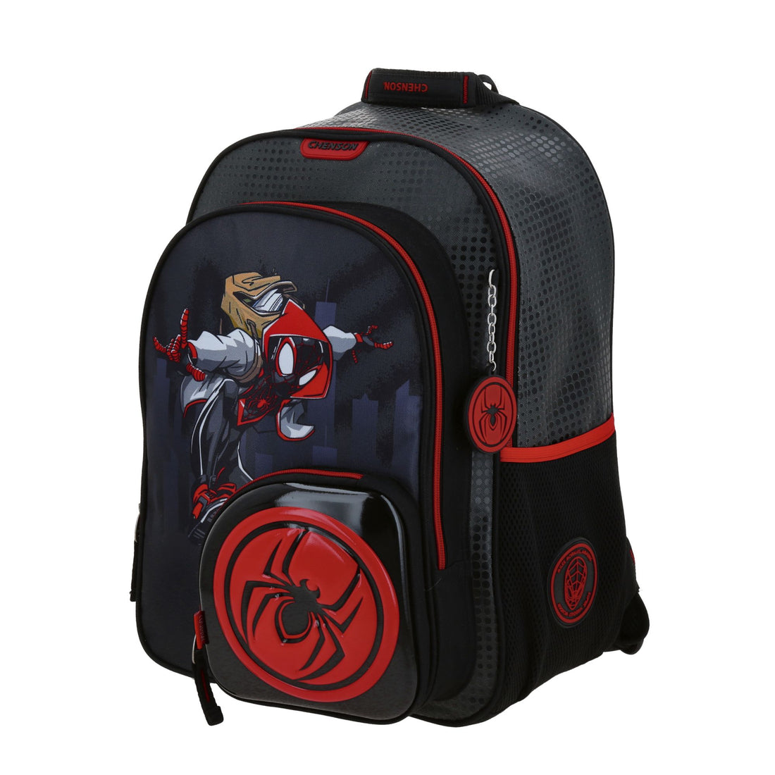 Mochila escolar para primaria de Miles Morales con múltiples compartimentos