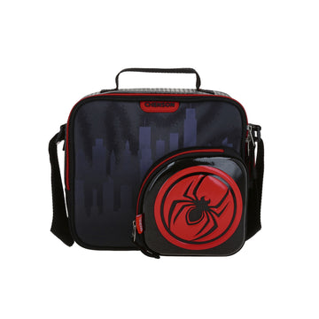 Lonchera escolar para primaria de Miles Morales con asa y correa ajustable