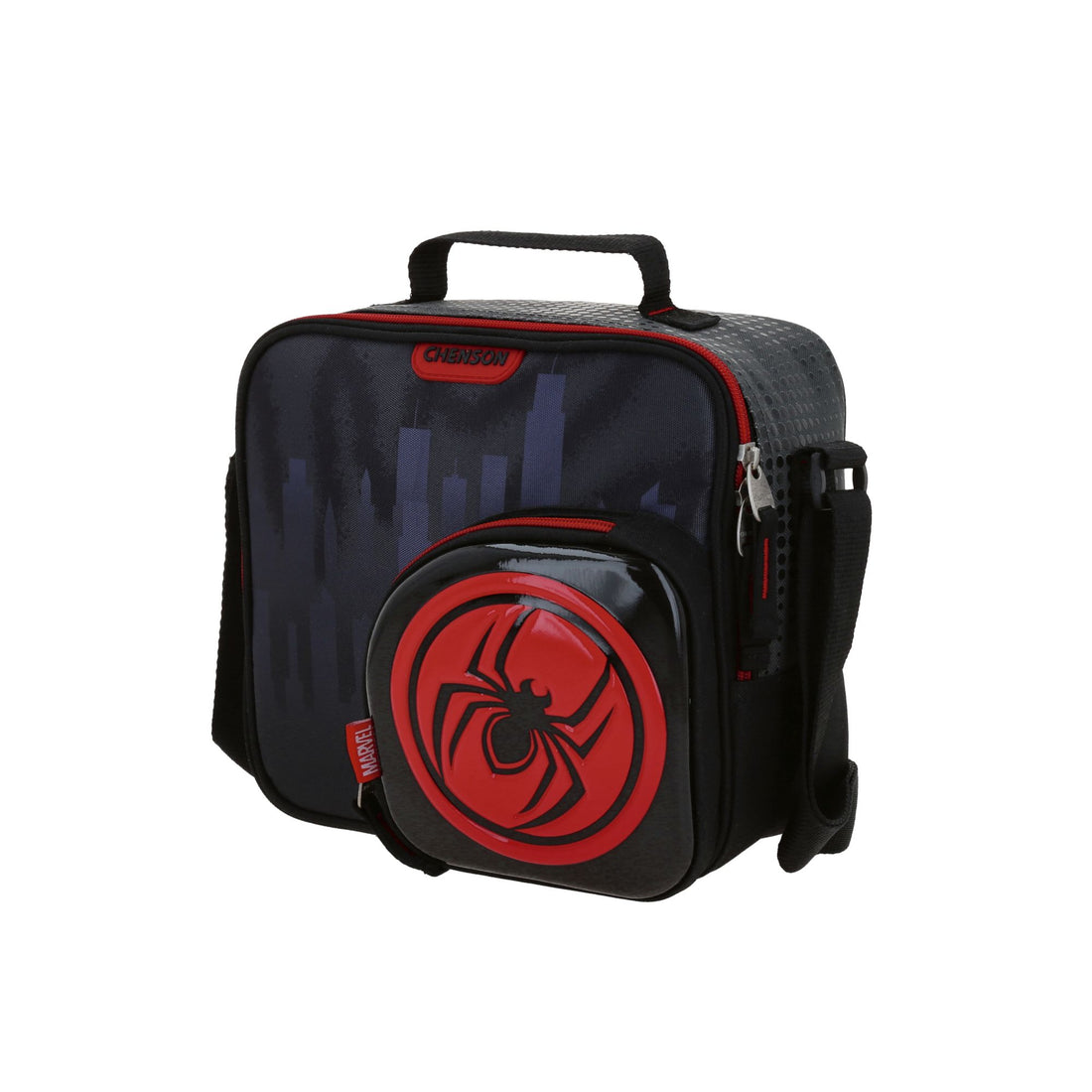Lonchera escolar para primaria de Miles Morales con asa y correa ajustable