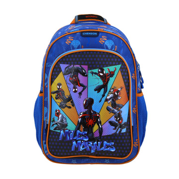 Mochila escolar para primaria de comic Miles Morales con múltiples compartimentos