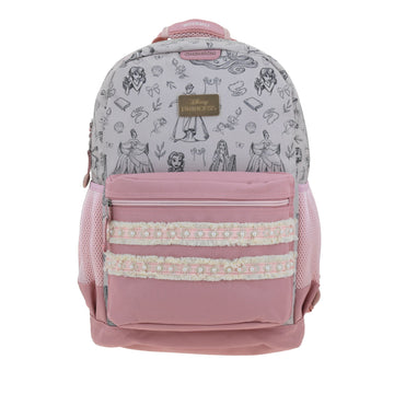 Mochila escolar para primaria de Disney Princesas con múltiples compartimentos