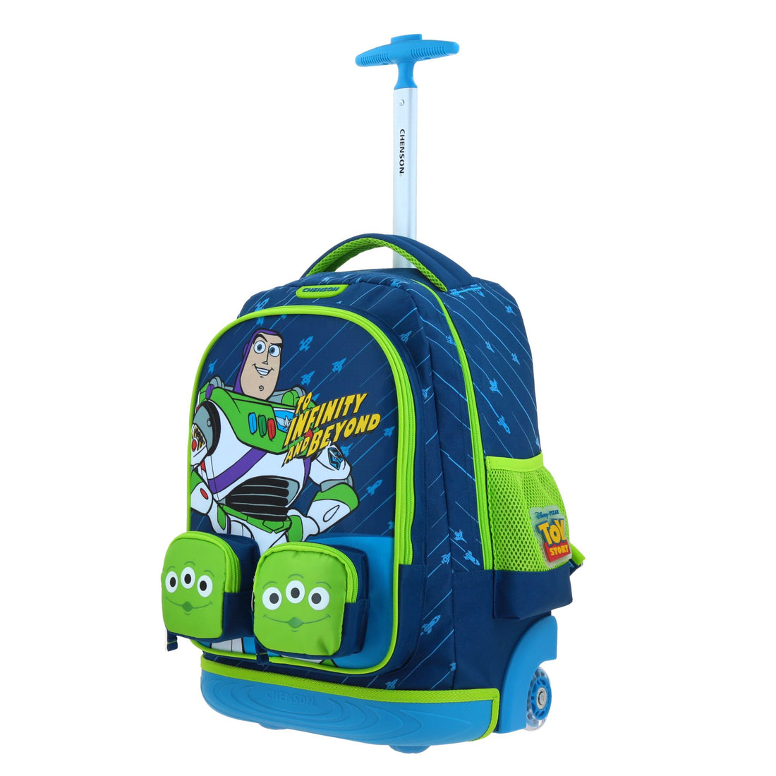 Mochila grande con ruedas para primaria de Toy Story con bolsillos frontales