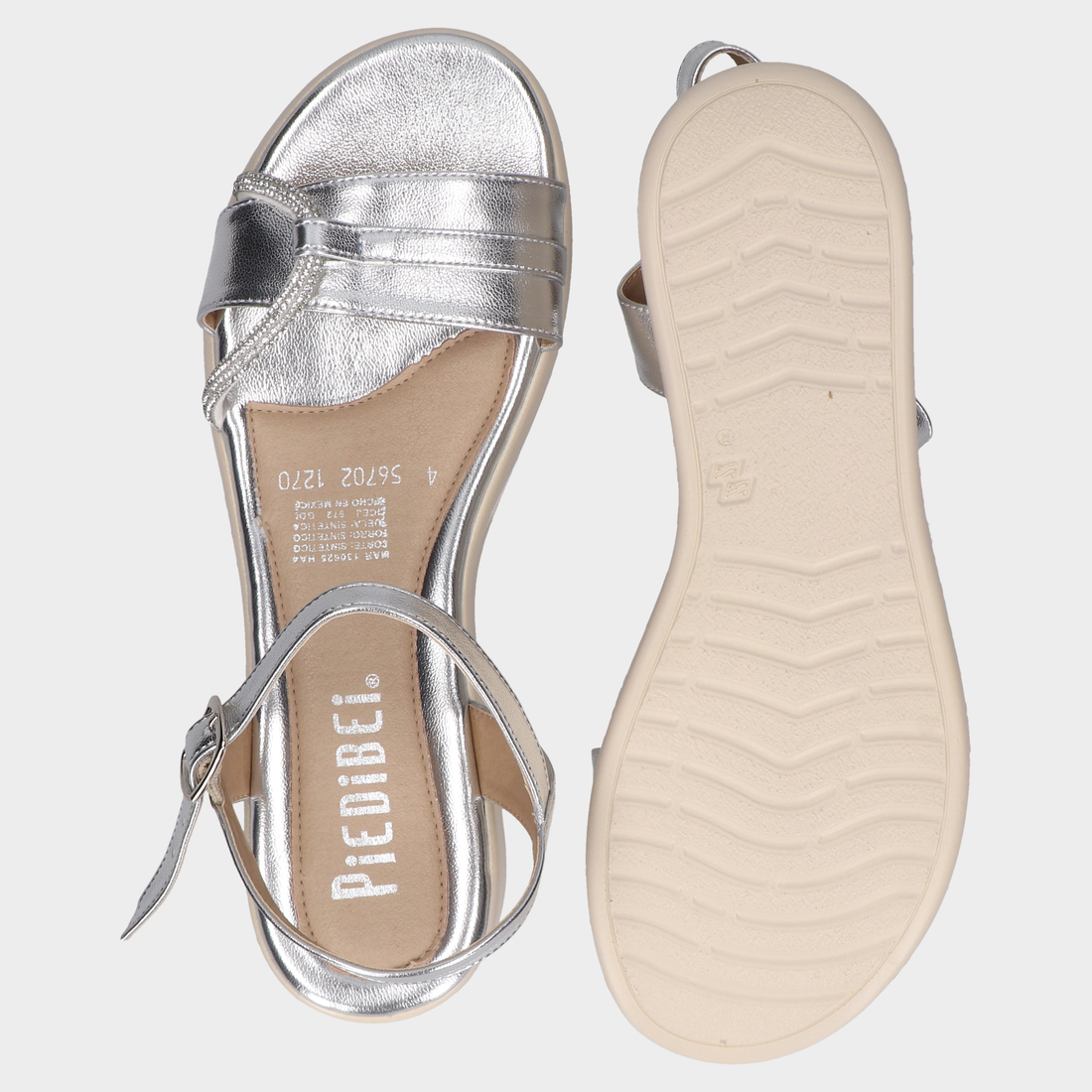 Sandalia Dama 111-56702Morplt Plata