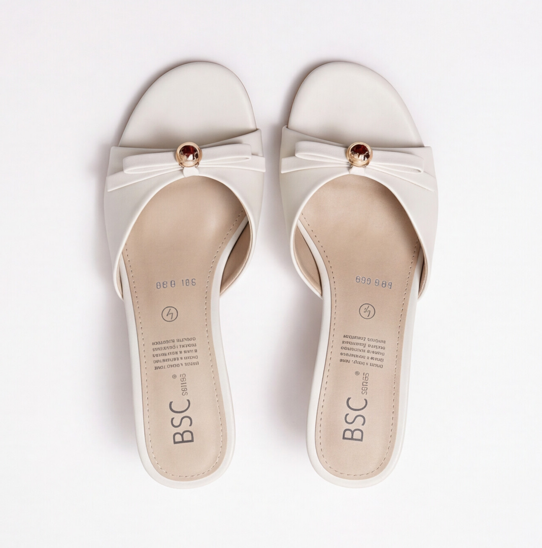 Sandalia blanca kitten heel