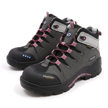 Bota industrial Discovery Blackwood gris para mujer con suela PU