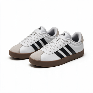 Tenis adidas VL Court 3.0 blancos con franjas negras