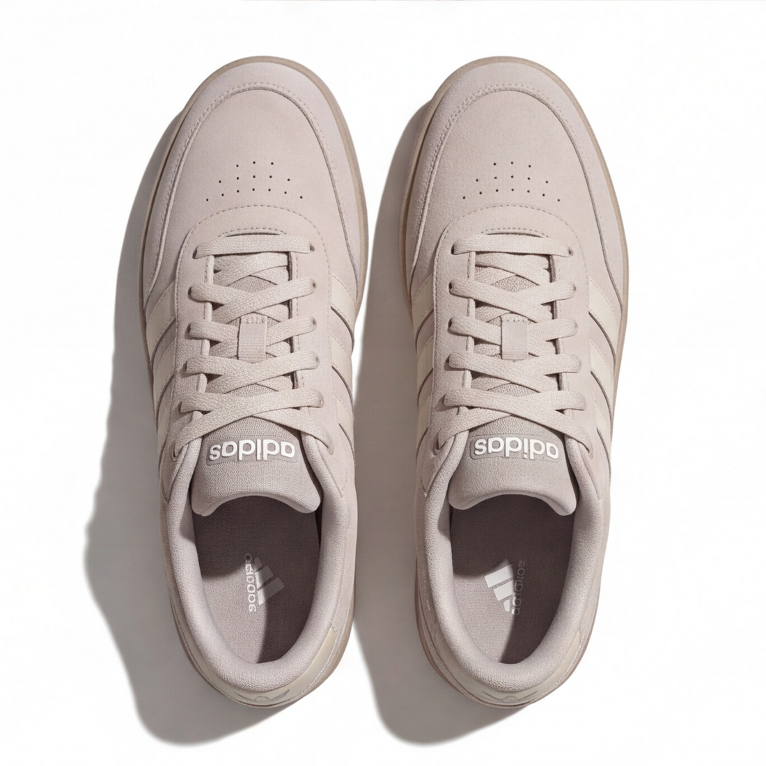 Tenis adidas Breaknet 3.0 beige con franjas tono sobre tono