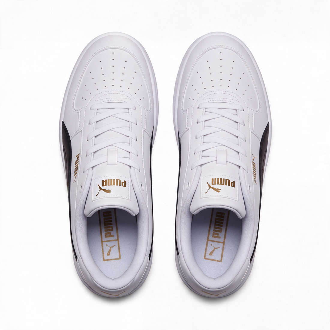Tenis Puma Caven 2.0 blancos con franja negra