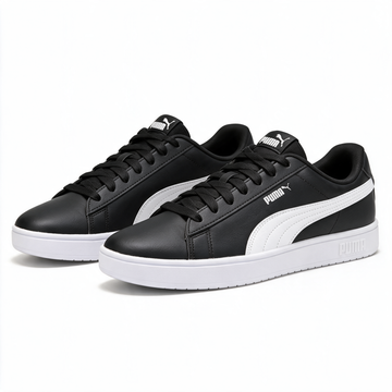 Tenis Puma Smash 3.0 negros con franja blanca