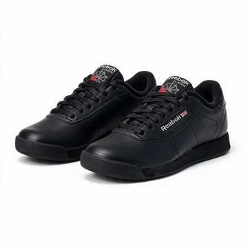 Tenis Reebok Princess negros monocromáticos