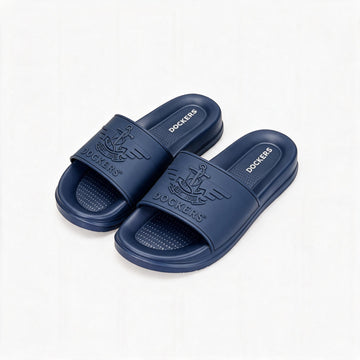 Sandalia Dockers marino con logo grabado