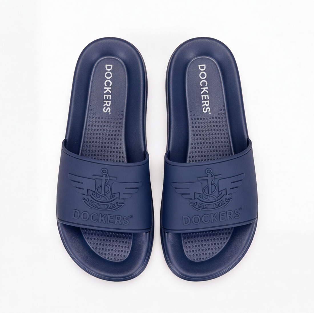 Sandalia Dockers marino con logo grabado