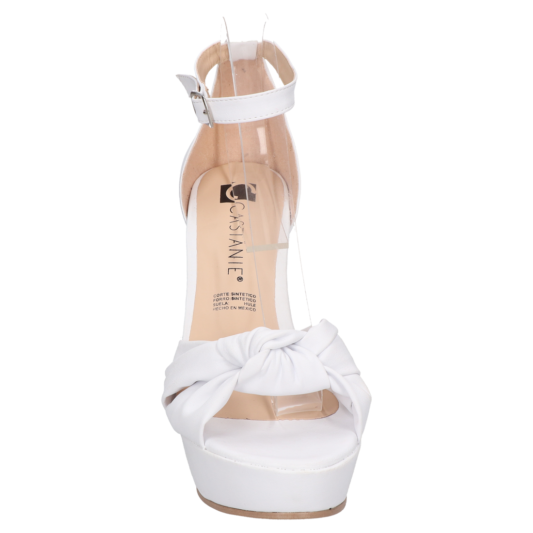 Sandalia De Tacon Dama 15-M9612 K.Blanco