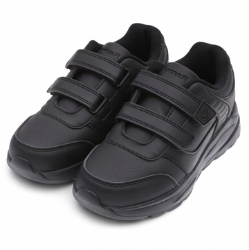 Tenis infantil color negro con doble ajuste de velcro Beppi