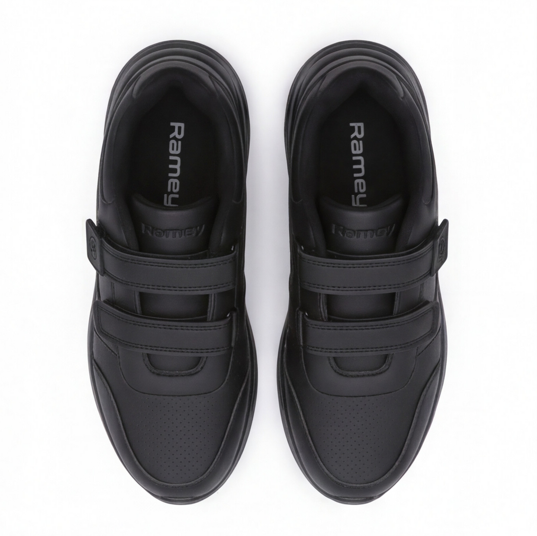 Tenis infantil color negro con doble ajuste de velcro Beppi