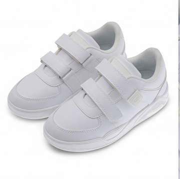 Tenis infantil color blanco con doble ajuste de velcro Beppi