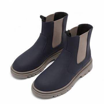 Bota Chelsea infantil color azul con elástico lateral Beppi