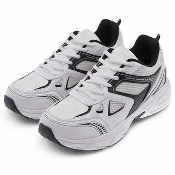 Tenis deportivo color blanco con contraste negro Beppi