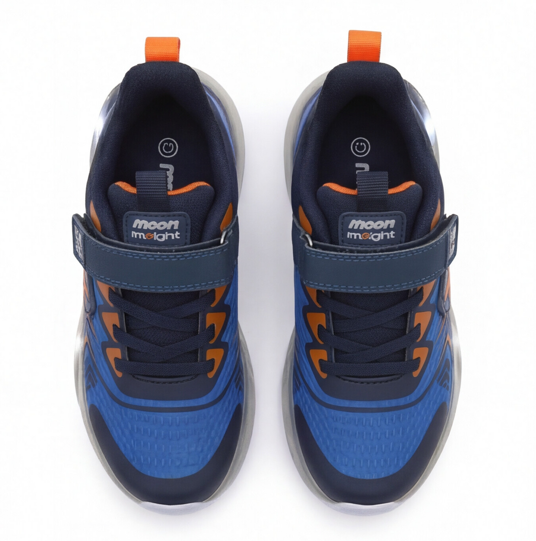 Tenis infantil color azul con luces y ajuste de velcro Beppi