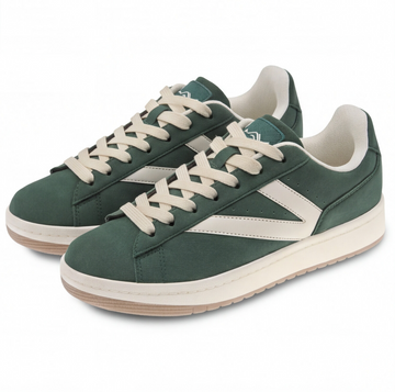 Tenis casual de dama color verde con contraste lateral Beppi