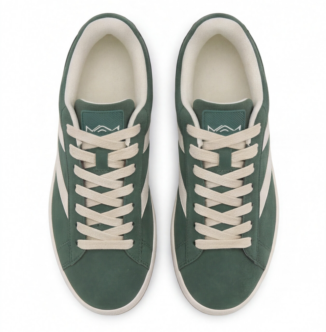 Tenis casual de dama color verde con contraste lateral Beppi