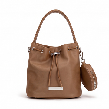 Bolsa bucket café accesorio de monedero lateral