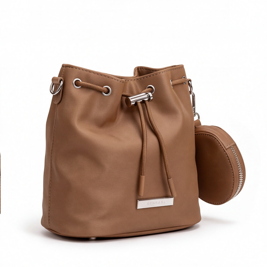Bolsa bucket café accesorio de monedero lateral